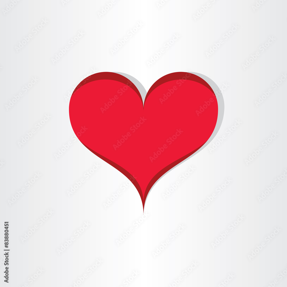 red heart valentine love icon design