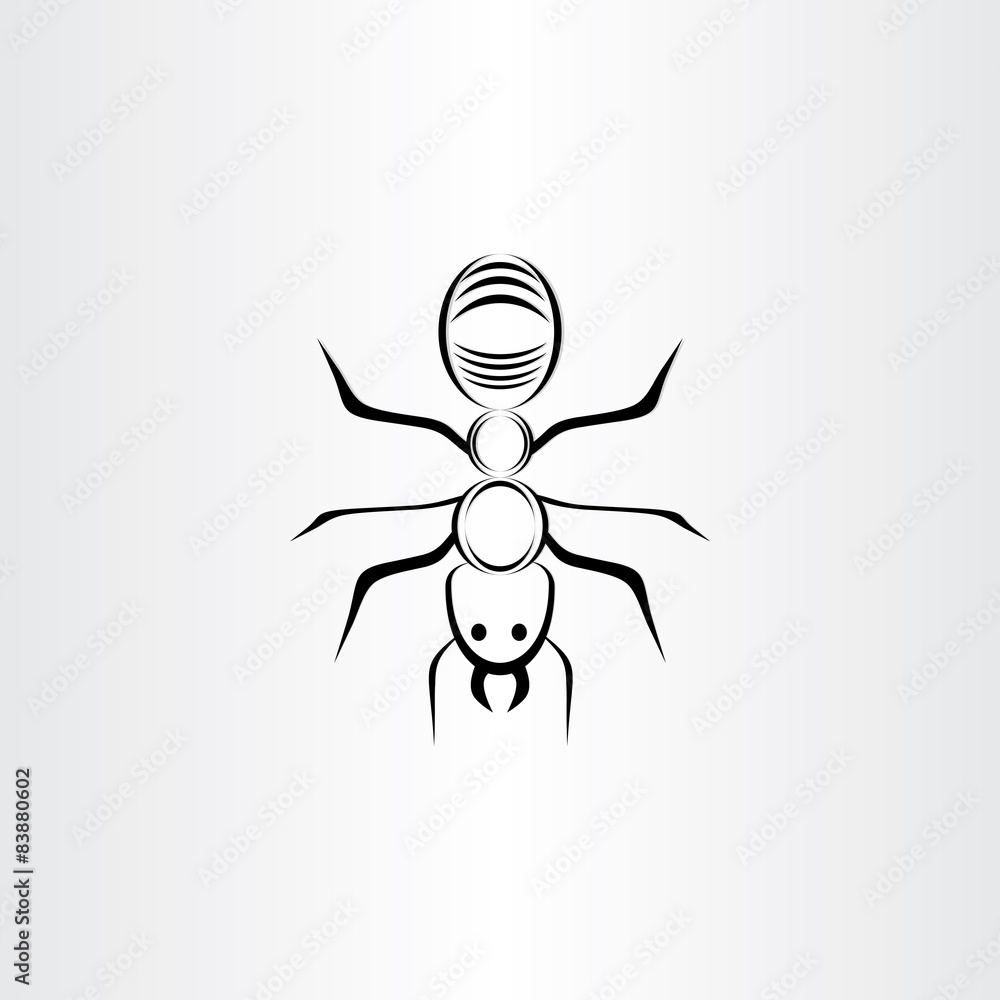 stylized vector ant symbol design stylized vector ant symbol design