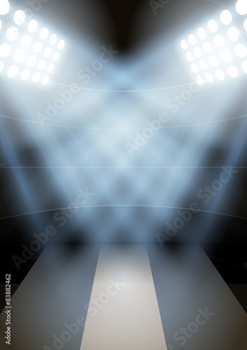Background for posters night fencing stadium 