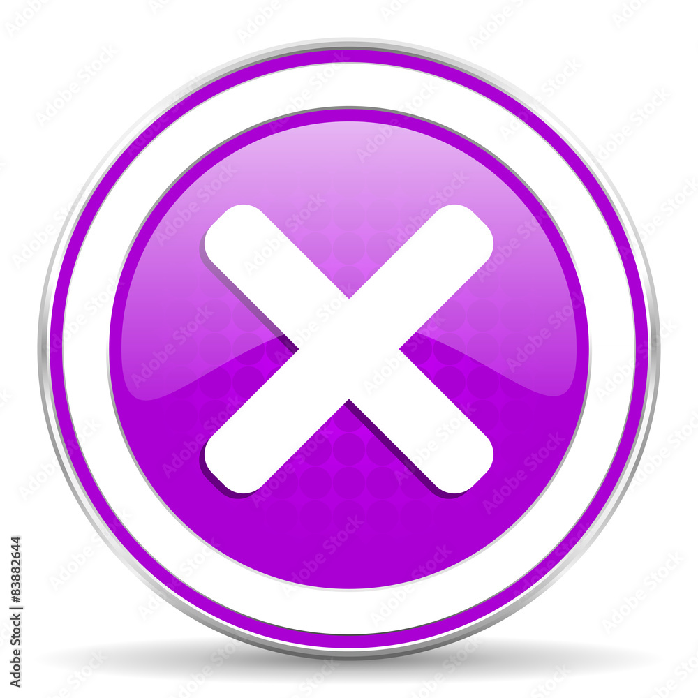 Obraz premium cancel violet icon x sign