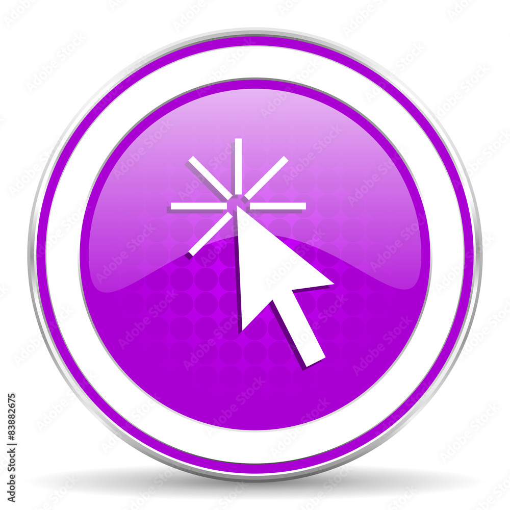 click here violet icon