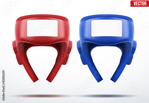 Two Boxing helmets. Vector Illustration.