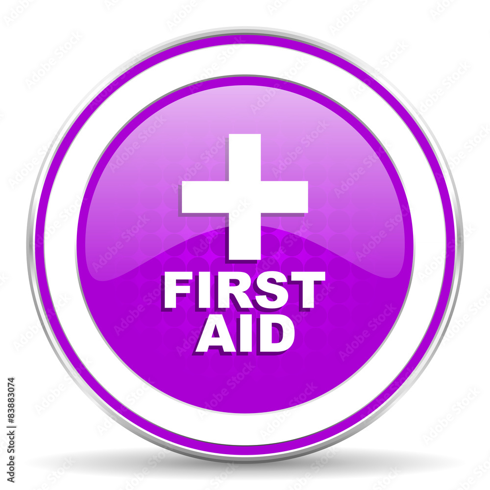 Obraz premium first aid violet icon