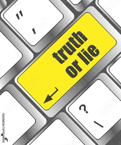 truth or lie button on computer keyboard key