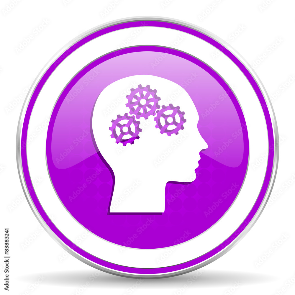 head violet icon human head sign