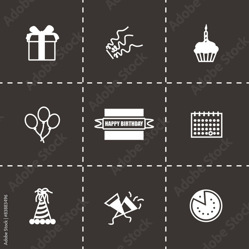Vector Birthaday icon set