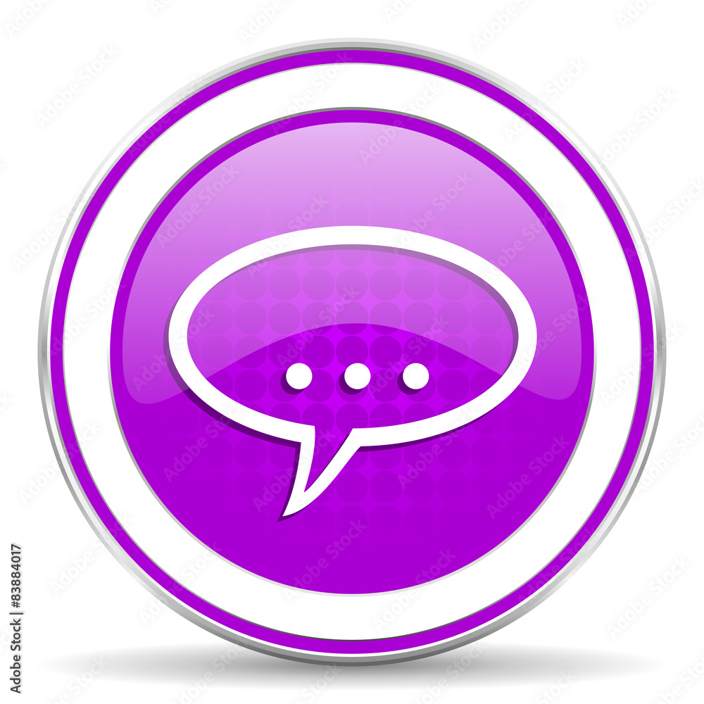 forum violet icon chat symbol bubble sign forum violet icon chat symbol bubble sign