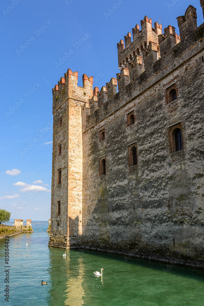 Scaliger Castle side left,Sirmione italy