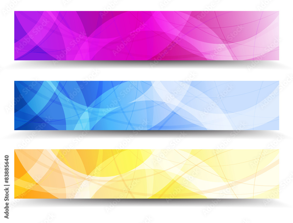 Fototapeta premium Abstract Orange Purple and Blue Web Banners Background