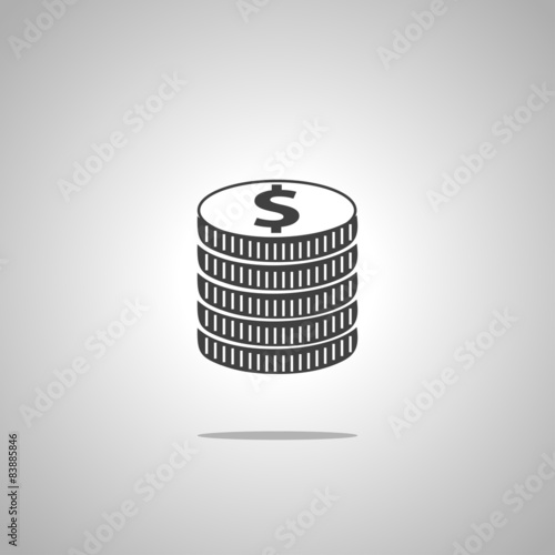 Obraz na płótnie coin icon w salonie