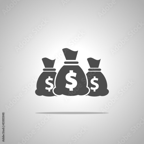 Obraz na płótnie Money bag icon w salonie