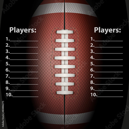 Dark Background of American Football ball. Vector Illustration.