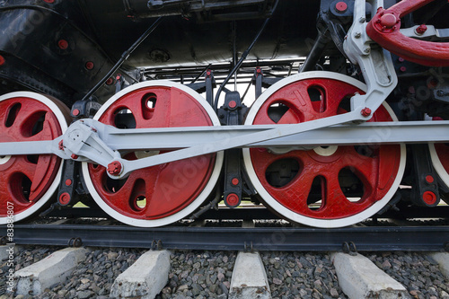 wheels of the old train 