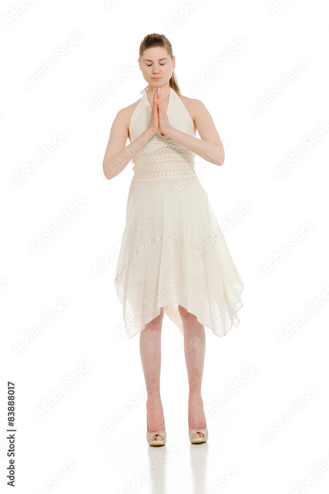 Model isolated praying