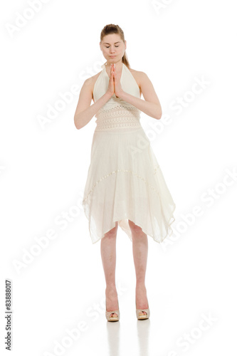 Model isolated praying