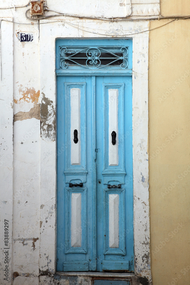 Traditional door from Sousse, Tunisia