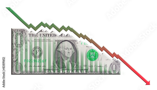 Dollar Declining Graph bill