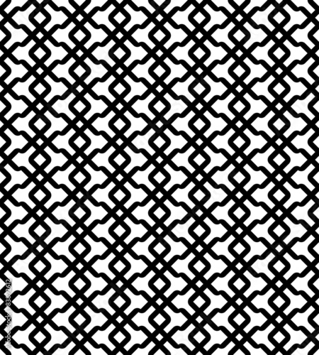 Black and white geometric seamless pattern modern stylish.