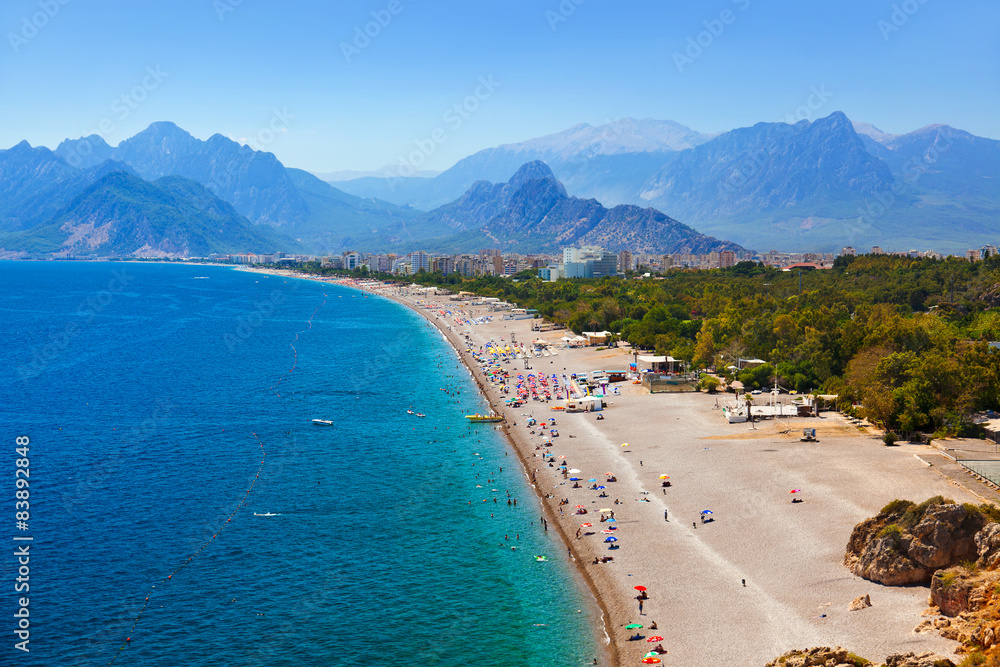 Obraz premium Plaża w Antalya Turcja