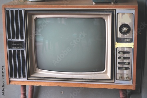 vintage old television set for display.