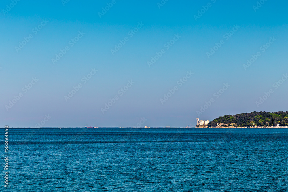 The castle and the lighthouse of Trieste