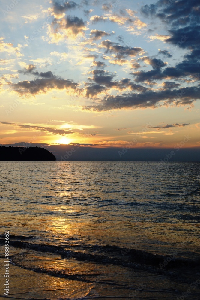 ガパリビーチの夕日。