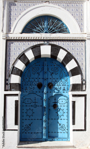 Traditional door from Sidi Bou Said, Tunis