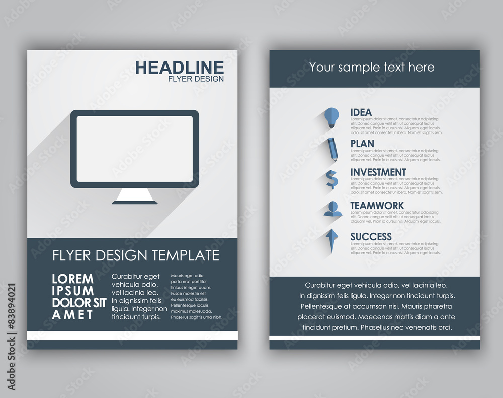 Obraz premium Design business flyers in a flat style