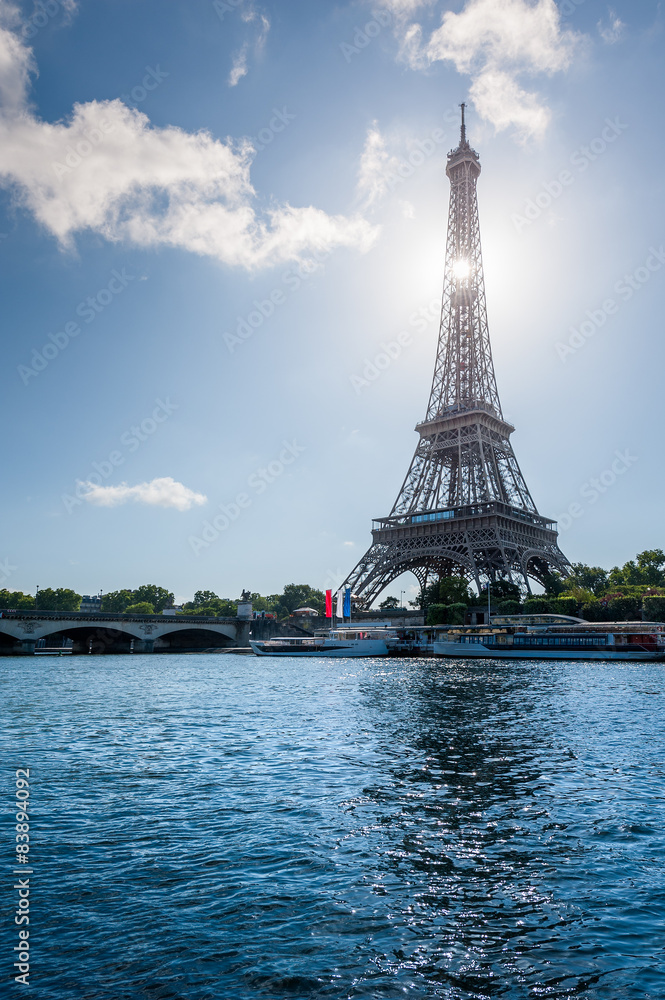 Fototapeta premium Paris - Eiffel Tower in the sun