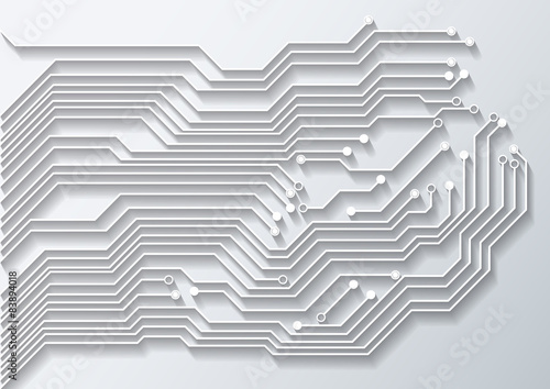 3d circuit board background texture - vector