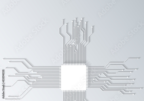 abstract background with 3d circuit board texture