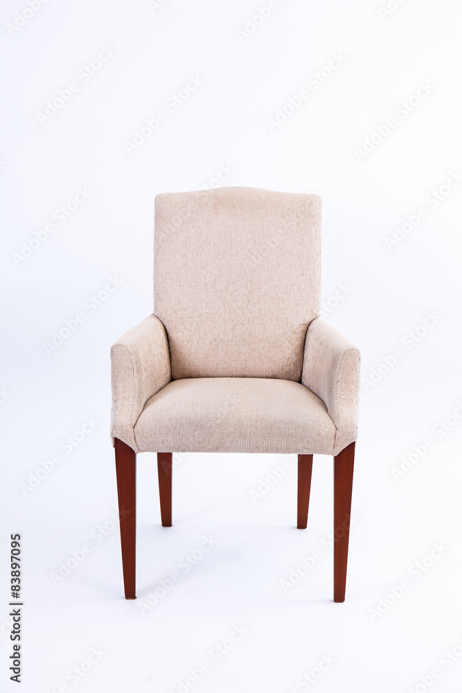 brown chair on white background brown chair on white background