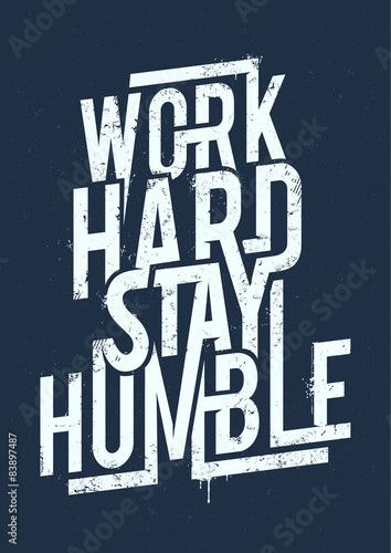 Work Hard Typography