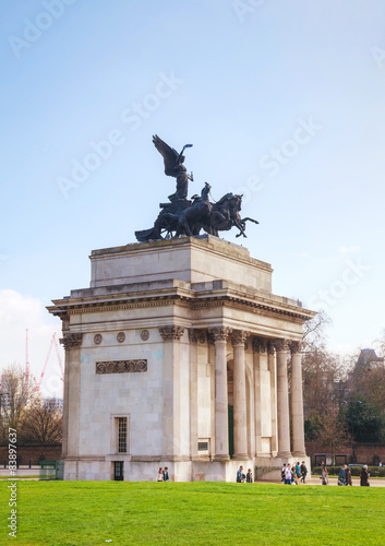 Obraz na płótnie Wellington Arch monument in London, UK w salonie