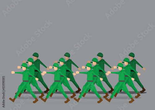 Soldiers Marching in Military Parade