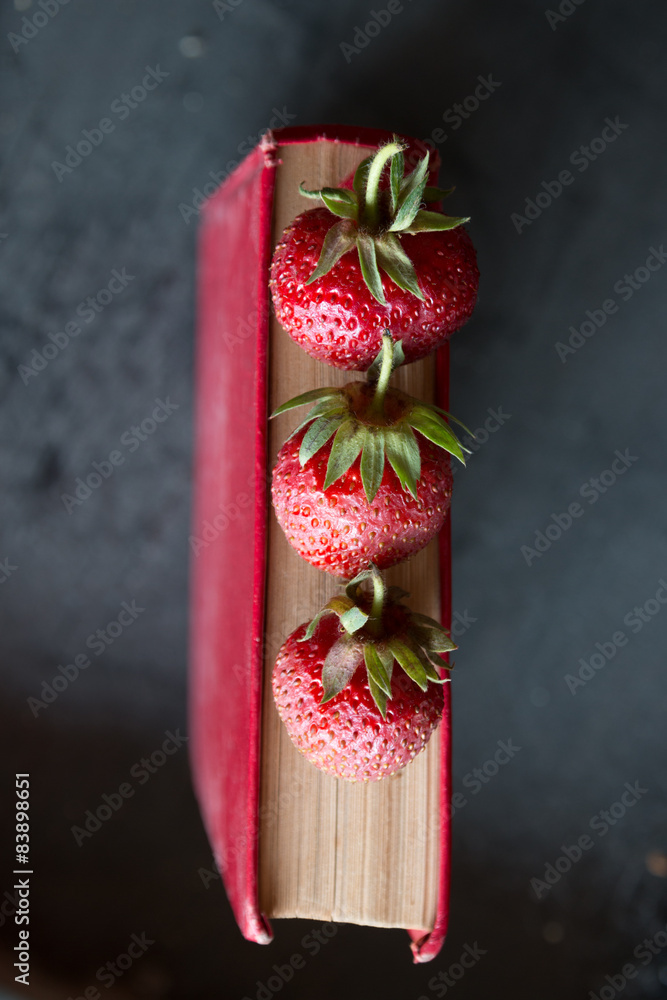 Strawberries and cook book
