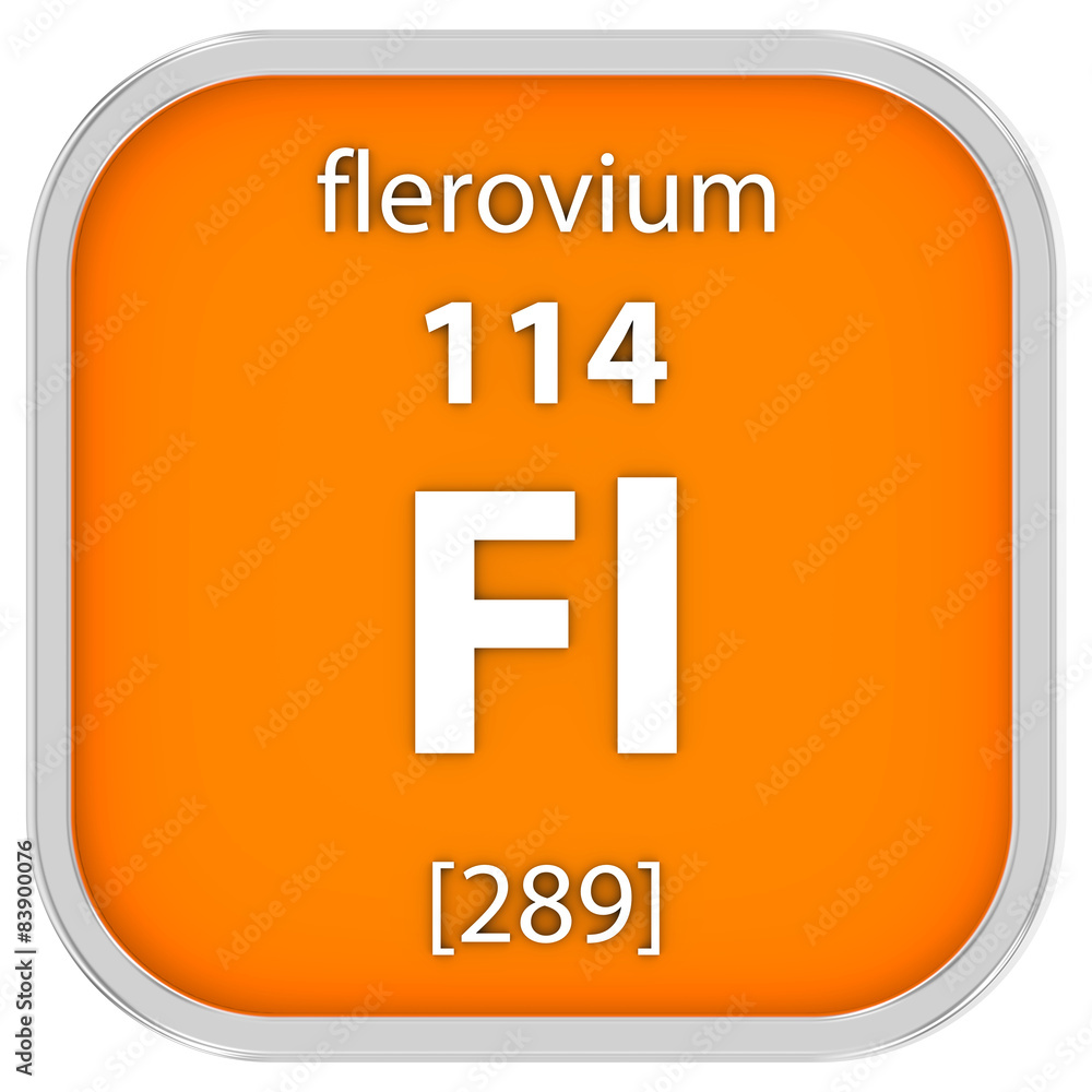 Flerovium material sign Flerovium material sign