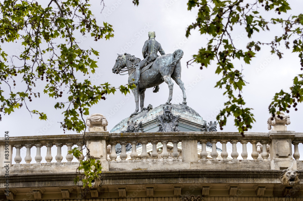 Obraz premium Monument to King Alfonso XII, Retiro Park, Madrid, Spain