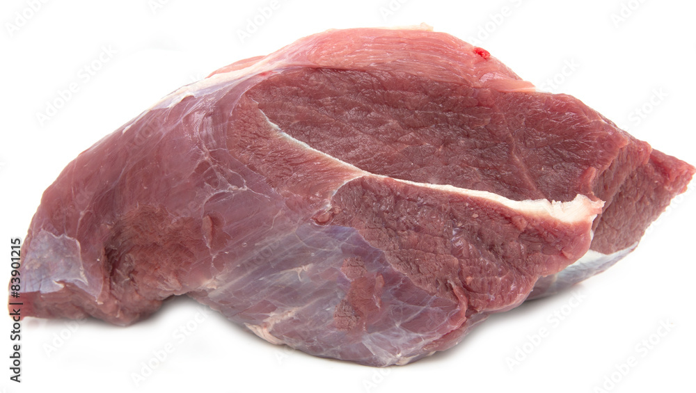 fresh beef fillet on a white background