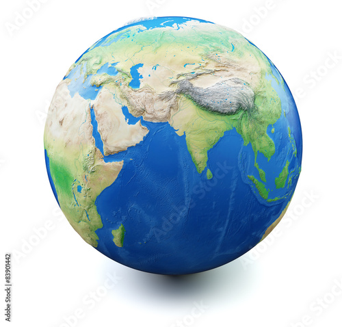 Earth isolated on white background