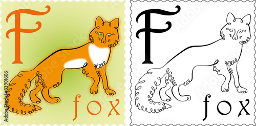 zoo alphabet fox © doodko_anna