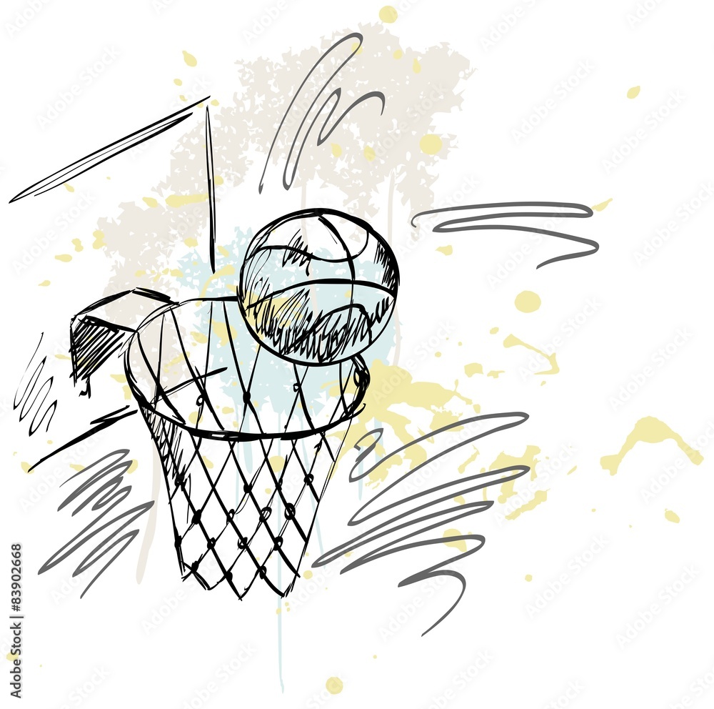 Naklejka premium Basketball 