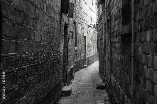 Dark alley in old part of town