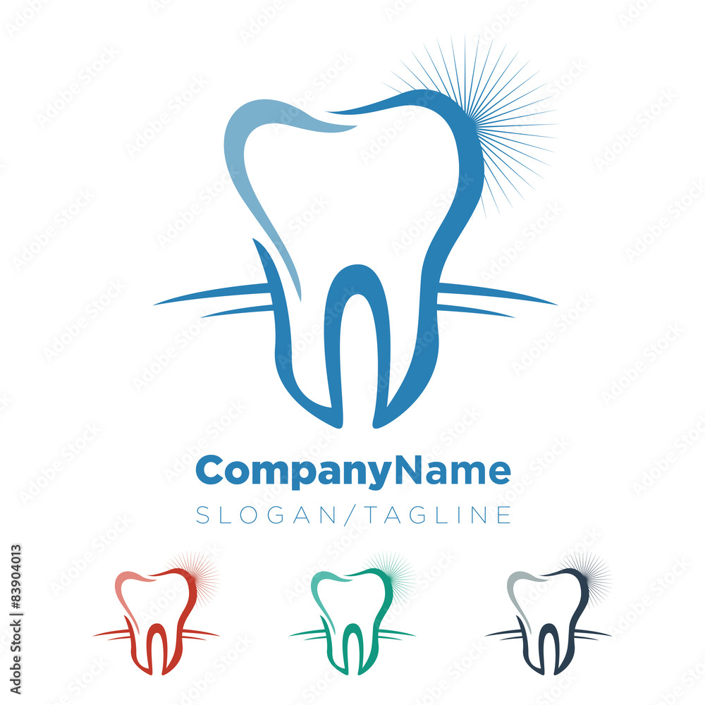 Obraz premium Dentist Dental Tooth vector logo icon