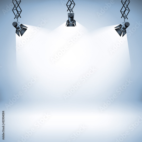 Spot light abstract club gallery theater  background vector