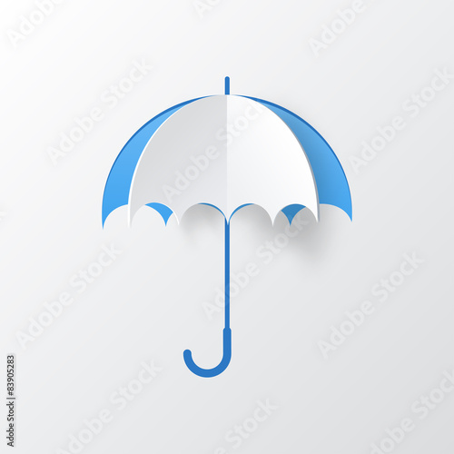 Abstract Umbrella on White Background