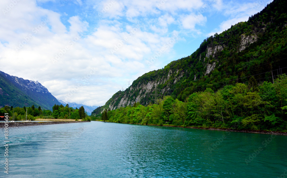 Scenery of Thun Lake Interlaken, Switzerland Scenery of Thun Lake Interlaken, Switzerland