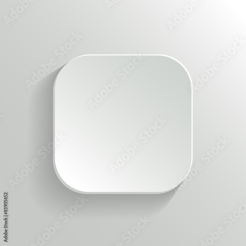 Vector White Blank Button - App Icon Template