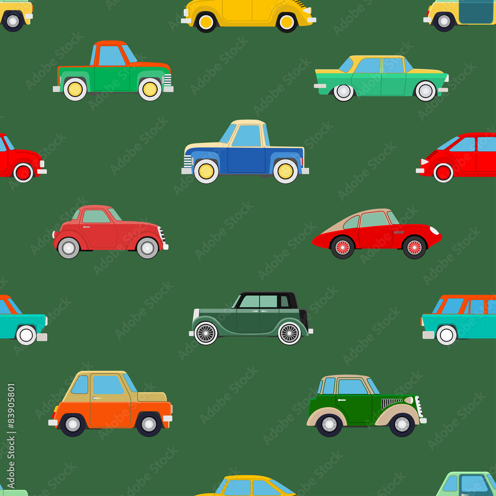 Seamless wallpaper of cars