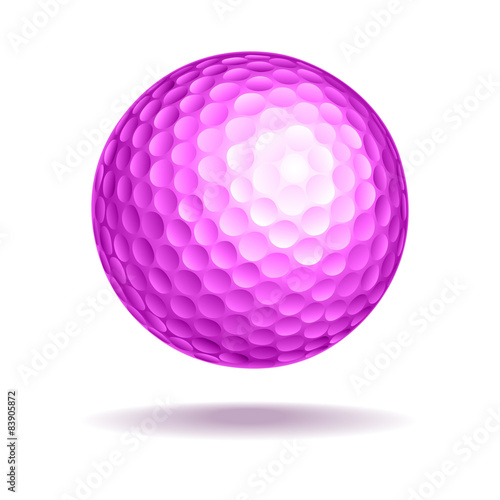Golf ball pink vector